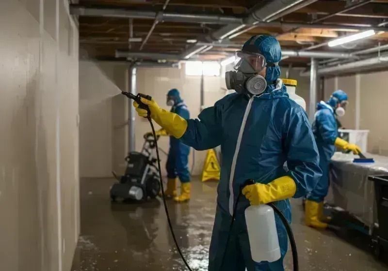 Basement Sanitization and Antimicrobial Treatment process in North Aurora, IL